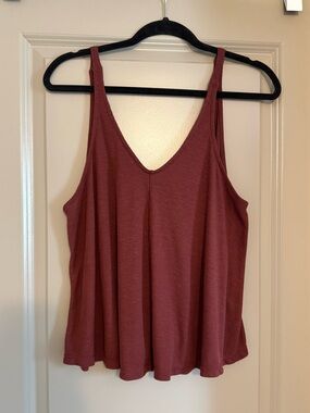 Flowy Free People Tank Top Maroon Red